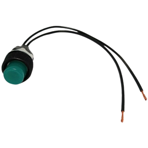 Single-Contact Insulated Pilot Light w/ Black Bezel and Green Lens