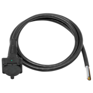 7-Way Round Super Sealed Car End Tow Plug Harness w/ 9' Cable