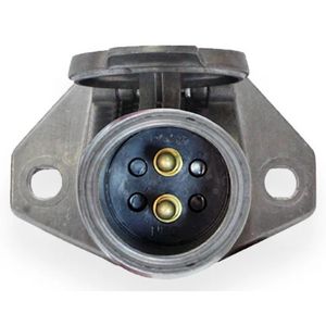 2-Way HD Zinc Diecast 200A Trailer Connector Socket w/ Verticle Pins