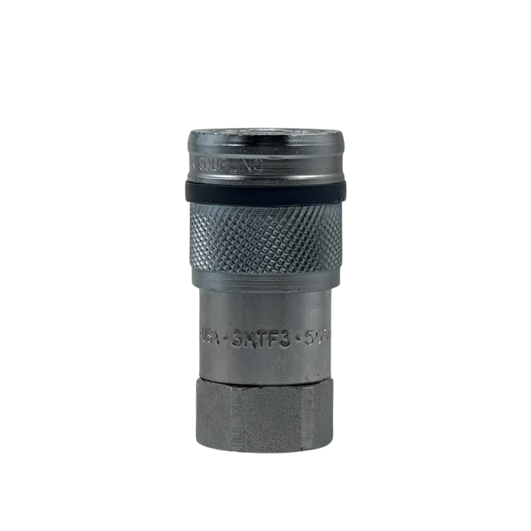 DX-3HTF3 3/8" ISO-FL Flushface Female Threaded Coupler, 3/8" NPTF Steel – Dixon Valve HT-Series