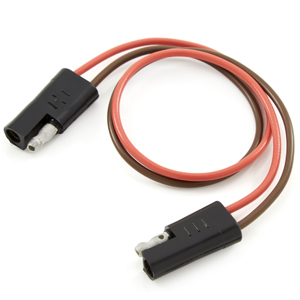 2-Way Flat 16GA 12" Thinwall Pigtail Loop Trailer Connector w/ 2 Contacts