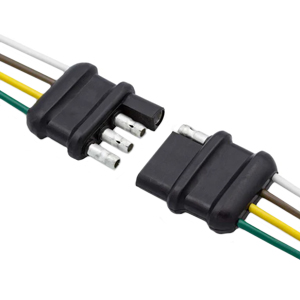 4-Way Flat 48" 18 GA Bonded Pigtail Loop Trailer Connector
