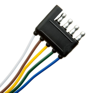 5-Way Car-End Trailer Connector w/ 18" Ground