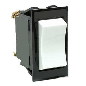 Weather-Resistant Momentary Rocker Switch – SPDT, (On)-Off-(On), 3 Screws