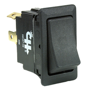 Weather-Resistant Rocker Switch – SPST, On-Off, 2 Blades