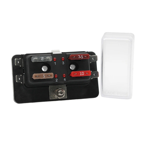 ATO LED Fuse Block with Cover – 100A, 4-Gang