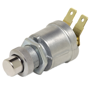 Heavy Duty Momentary Push-Button Switch – SPST, Off-(On), 2 Blades