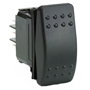 Weather-Resistant Rocker Switch – SPST, On-Off, 2 Blades