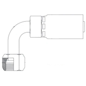 O-Ring Face Seal 90° Female Swivel