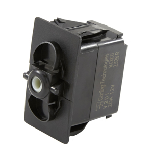 Momentary Rocker Switch Body – SPST, (On)-Off, 2 Blades