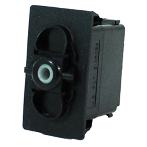 Momentary Rocker Switch Body – SPDT, (On)-Off-(On), 3 Blades