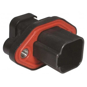 Deutsch Flanged Receptacle Connector with End Cap- 6-Way - DT Series