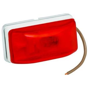 Stud-Mount 2-1/8" Rectangular PC-Rated Incandescent Side Mrkr/Clrnc Light (Red)