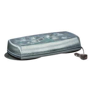 Reflex® Vac-Mag-Mount 15" Reflective LED Minibar w/ Cig Plug and 18 Flash Patterns - Class I, 12-24V (Amb/Grn Illum.)