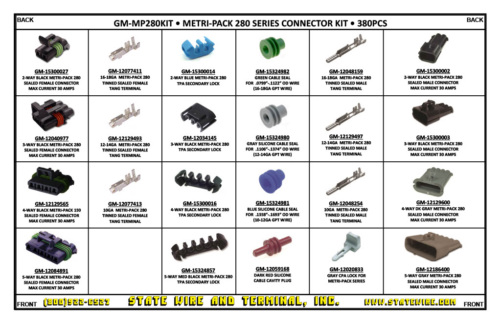 Metri-Pack 280 Series Connector 380 Piece Kit