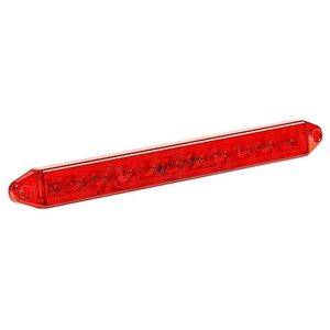 Two-Stud 15-1/2" LED Center-Mount S/T/T Lightbar - 11 Diodes, Hardwired, 12V (Red)