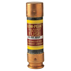 Low-Peak Dual-Element Time-Delay Current-Limiting Fuse – 40A