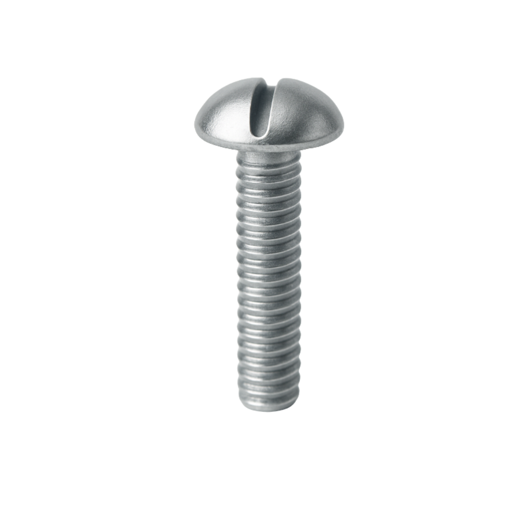 Machine Screw Round Head Slot Drive 10-32 x 1" Zinc Finish