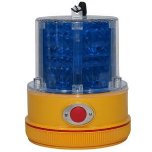 Mag-Mount Triple-Flash Steady-Burning LED Personal Safety Light w/ Photocell and 75lb Pull Mag Base - 60FPM, 2 AA-Batt (Blue)