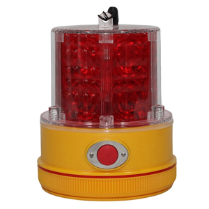 Mag-Mount Triple-Flash Steady-Burning LED Personal Safety Light w/ Photocell and 75lb Pull Mag Base - 60FPM, 2 AA-Batt (Red)