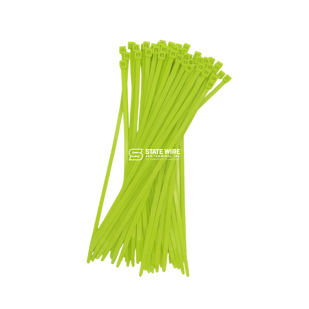 Nylon Cable Tie 7.56" – 50 lb Tensile Strength (Fluorescent Green)