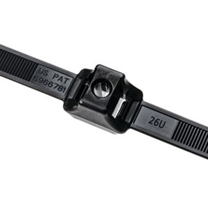 Heavy Duty Nylon Dual Clamp Tie 13" – 150 lb Tensile Strength (Black)