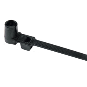 Heavy Duty 1-Piece Nylon Cable Tie 16" with 0.25" Stud Mount – 120 lb Tensile Strength (Black)