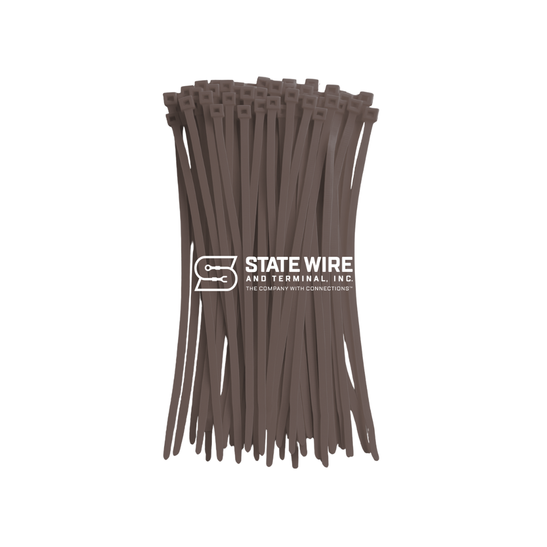 Nylon Cable Tie 7.56" – 50 lb Tensile Strength (Brown)