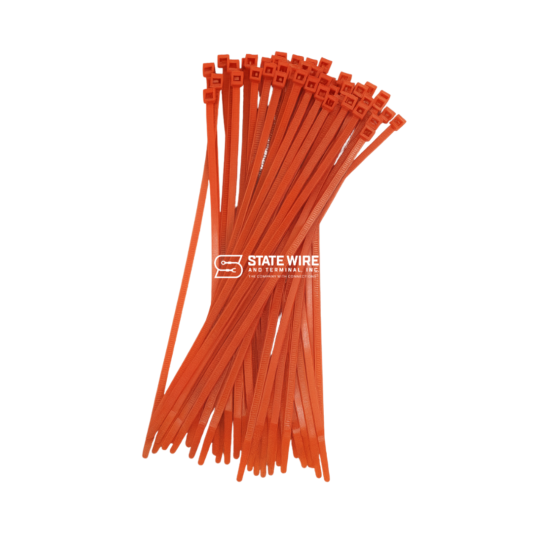 Nylon Cable Tie 7.56"  – 50 lb Tensile Strength (Fluorescent Orange)