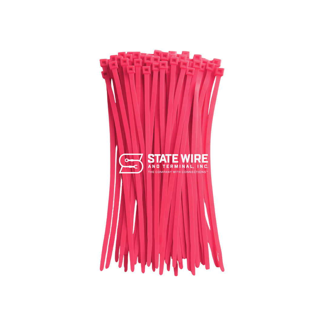 Nylon Cable Tie 7.56" – 50 lb Tensile Strength (Fluorescent Pink)