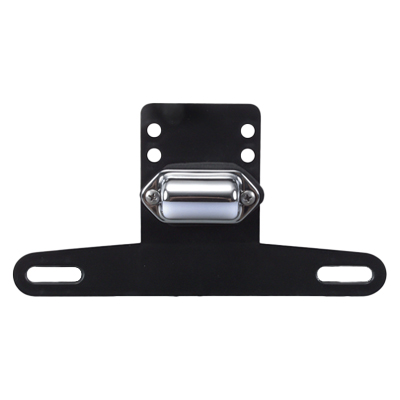 Optronics® Mini License Light Mounted on Black Plastic License Plate Bracket - Model LP31SB