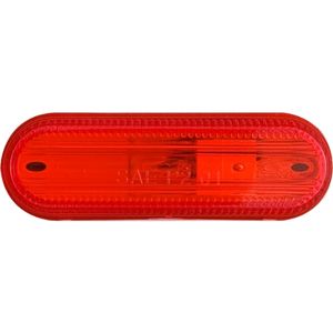 Surface-Mount 3-1/2" Oval Incandescent Mrkr/Clrnc Light Clam Pack - Hardwired, 12V (Red)