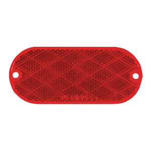 Optronics® Oblong Red Self Adhesive/Screw Mount Reflector - RE11 Series