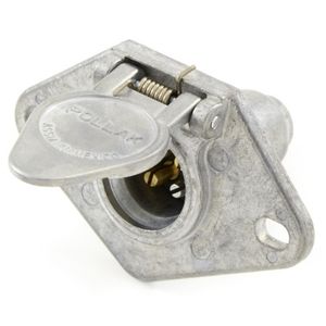 4-Way HD Economy Metal Enclosed Trailer Connector Socket