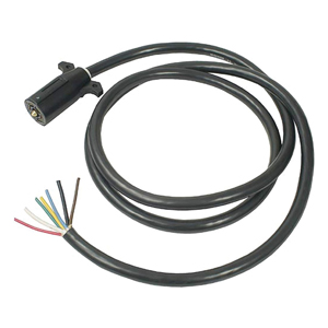 7-Way RV 8' Straight Cable and Connector Assembly
