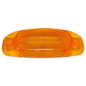 Peterson® Amber Replacement Lens for 130 Hard-Hat Clearance/Side Marker Light with Reflex