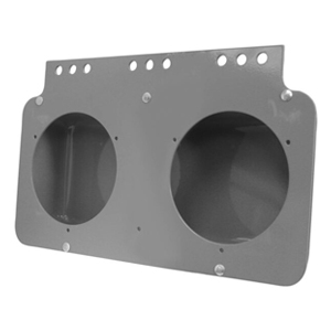 Peterson® Gray Double Module Box for 4" Round Lights