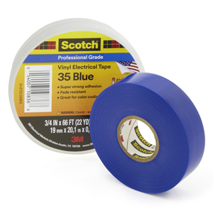 Scotch® Vinyl Electrical Tape 3/4" x 66' (Blue)
