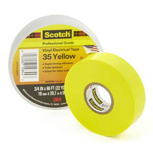 Scotch® Vinyl Electrical Tape 3/4" x 66' (Yellow)