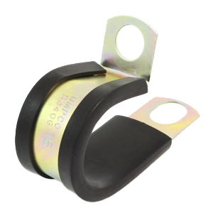 Large Rubber-Cushioned Steel Cable Clamp 1"