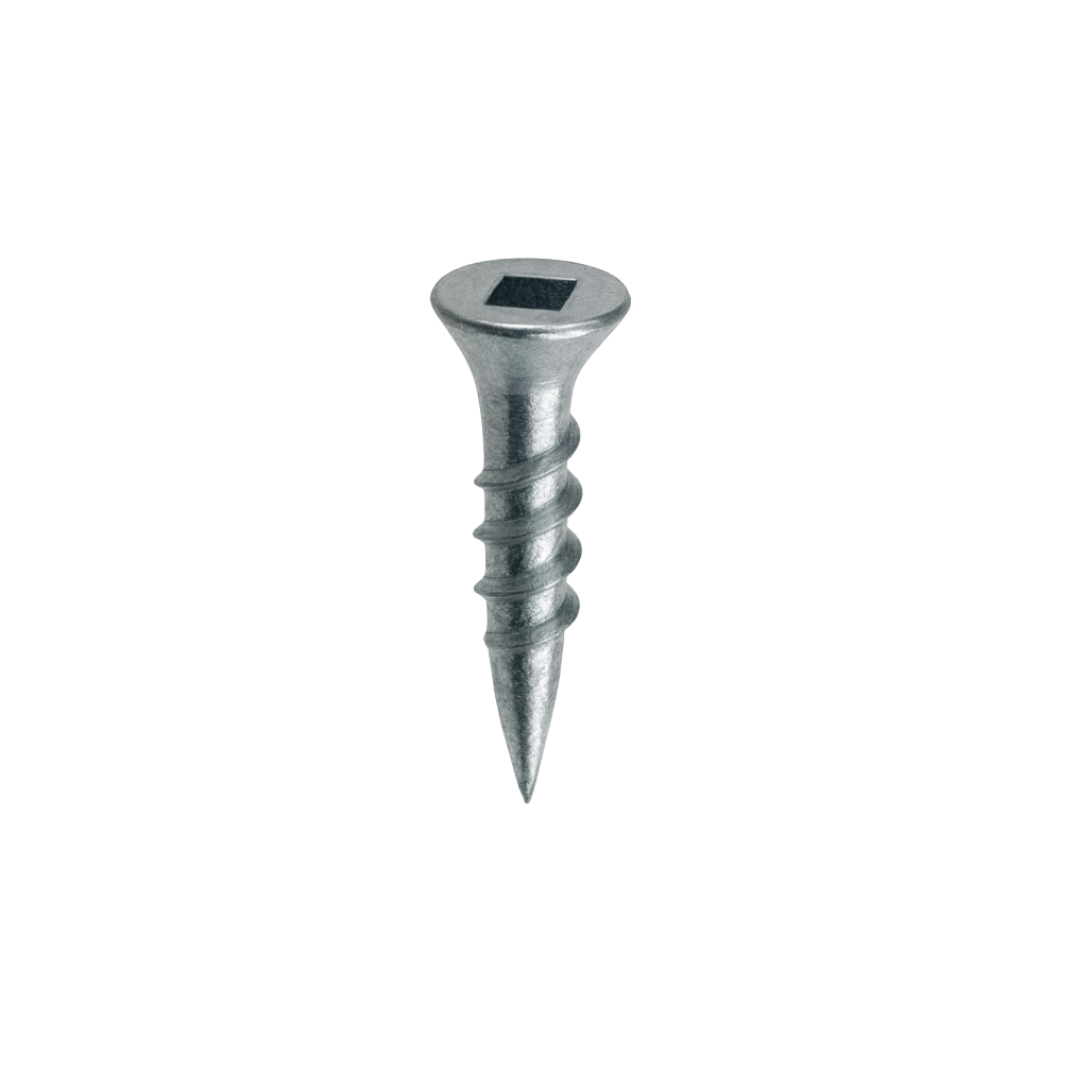 Tapping Screw – Flat Head, Square Drive, #6  x 1" Length, Zinc Plated