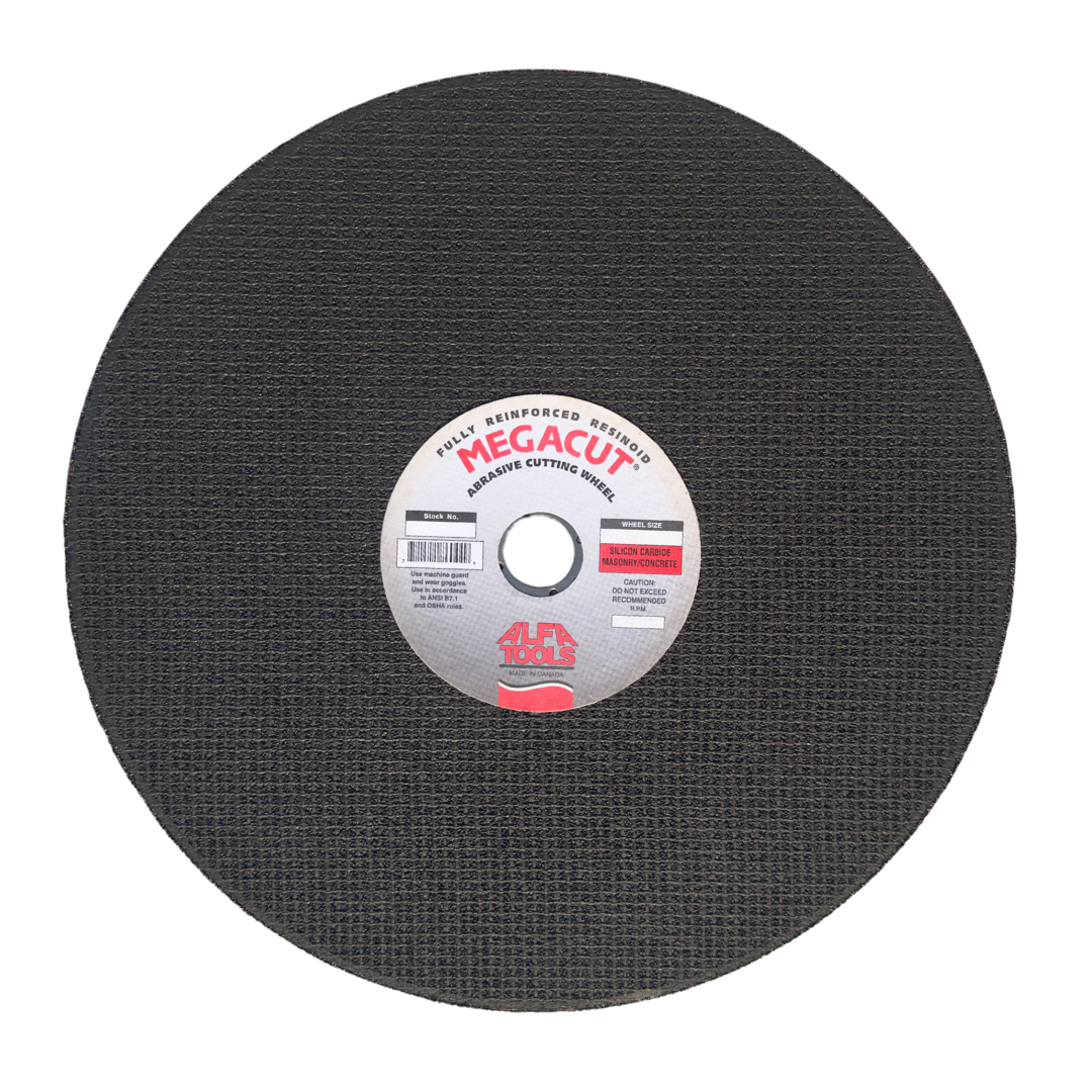 ALFA Tools MegaCut® Type 1 Circular Saw Wheel – 14 in x 1/8 in x 1 in, Triple Reinforced Cut-Off Wheel