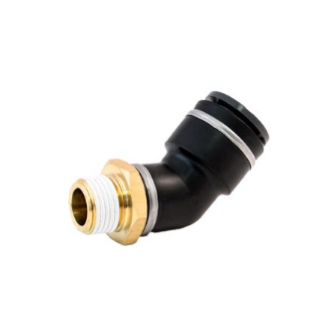 5/8" Tube x 3/8" Male Pipe 45° Swivel Elbow Push-To-Connect Fitting, DOT Composite