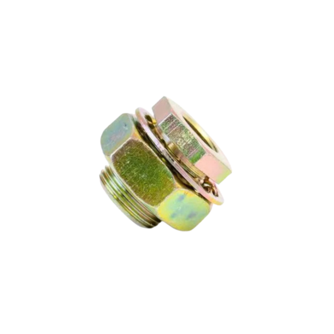 3/8" x 3/8" Brass Bulkhead Coupling with Steel Nut – 1-15/16" Length