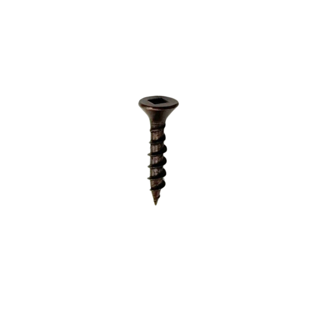 Flat Head, Square Drive, #6  x 1/2" Length, Statuary Bronze Finish