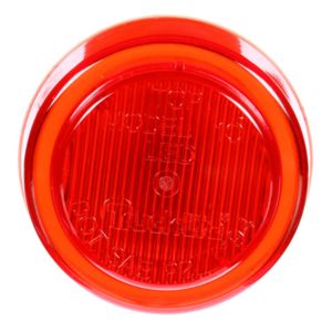Grommet-Mount 2-1/2" Round LED Mrkr/Clrnc Light - 2 Diodes, PL-10, Fit N' Forget M/C, 12V (Red)
