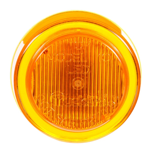 Grommet-Mount 2-1/2" Round LED Mrkr/Clrnc Light - 2 Diodes, Fit N' Forget M/C, 12V (Amb)