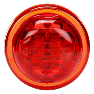 Grommet-Mount 2-1/2" Round PC-Rated High-Profile LED Mrkr/Clrnc Light - 8 Diodes, Fit N' Forget M/C, 12V (Red)