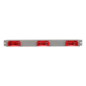 Bracket-Mount 16" LED ID Lightbar Kit w/ 6" Centers - 3 LEDs, 12V, 2 Screw (Red)