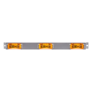 Bracket-Mount 16" LED ID Lightbar Kit w/ 6" Centers - 3 LEDs, 12V, 2 Screw (Amb)